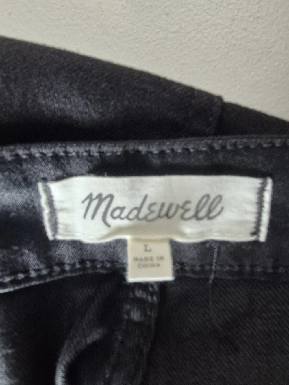 Madewell Black Cali Demi-Bootcut Bib Overalls - Size L